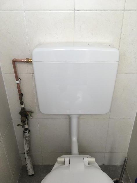 Simple plastic toilet cistern